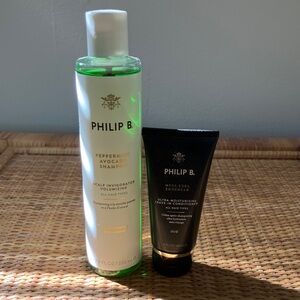 Philip B. Peppermint Avocado Shampoo & Mega Curl Enhancer NEW $69 Retail Value